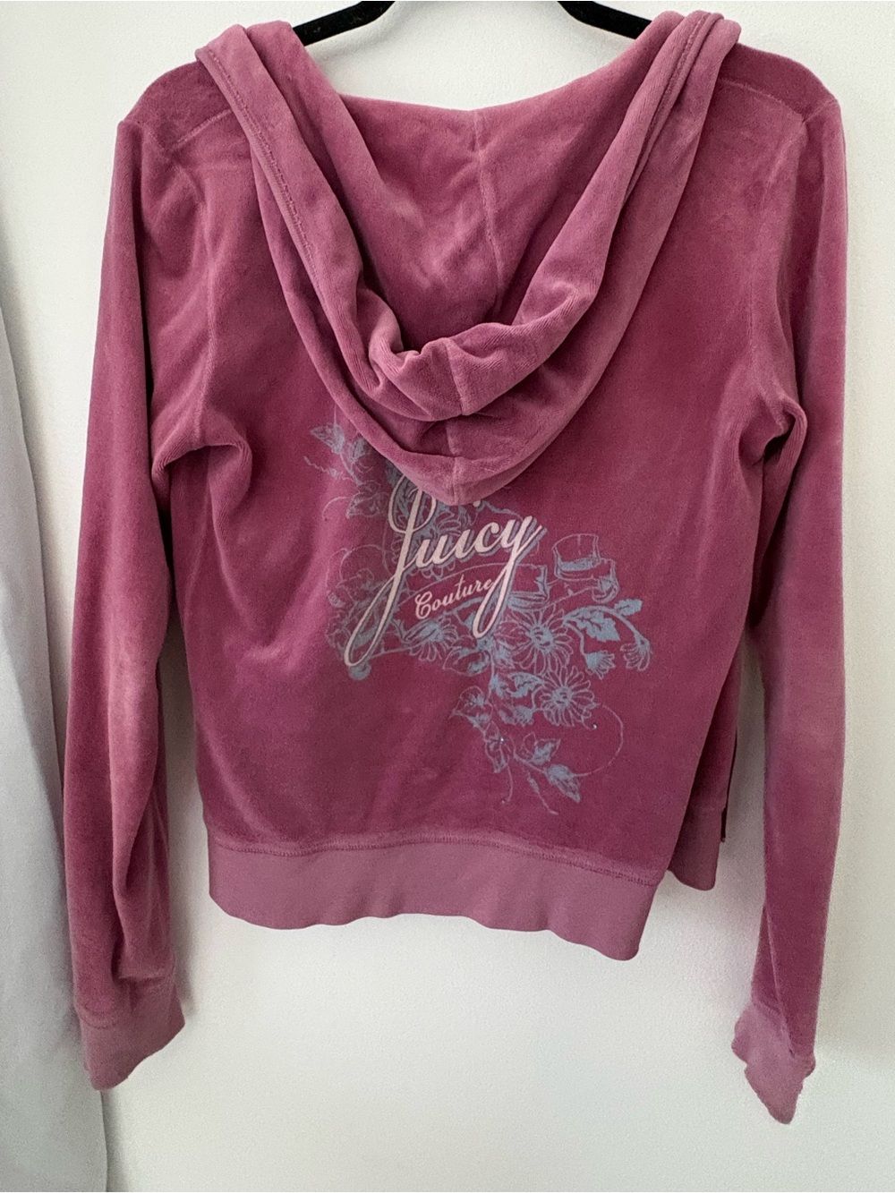 Vintage Juicy Couture Pink Velour Hoodie